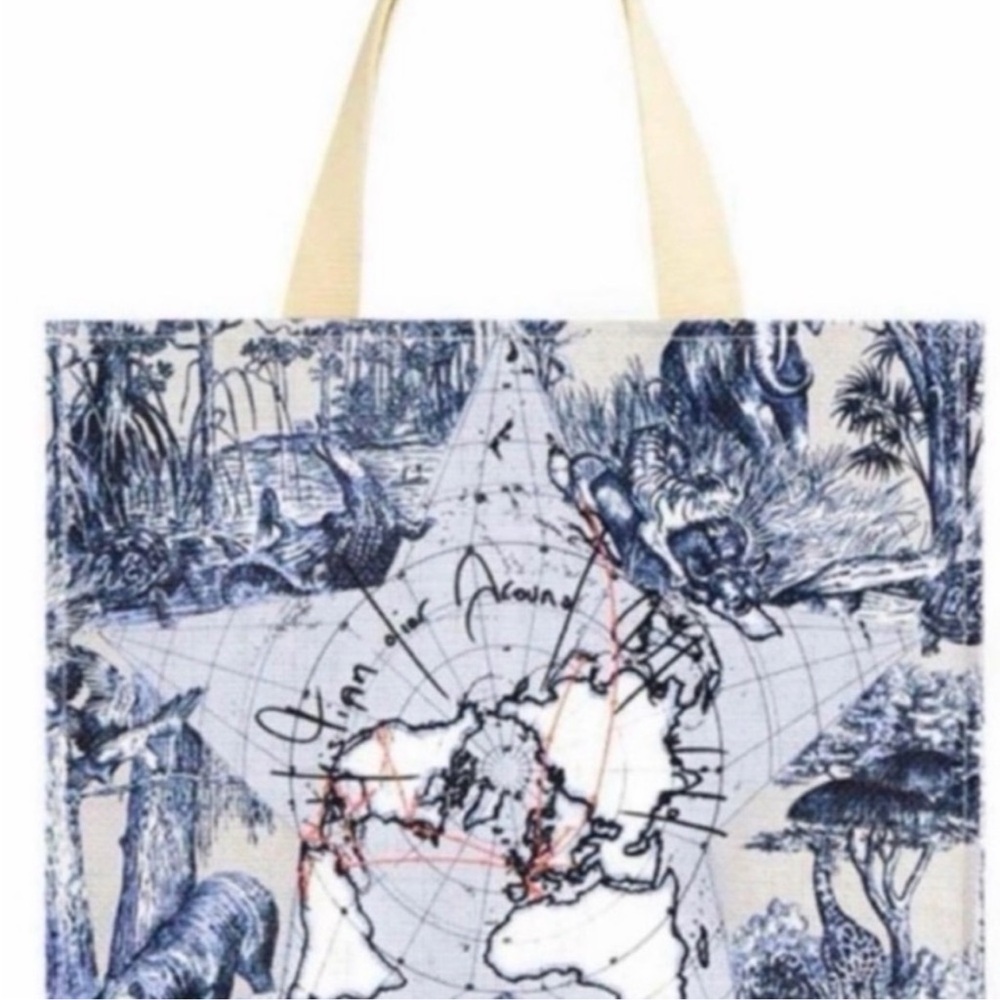 Dior Blue and Cream Tote Bag